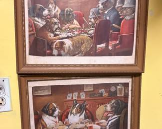 Dogs Playing Poker Framed Prints