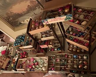 A Multitude of Vintage Christmas Ornaments