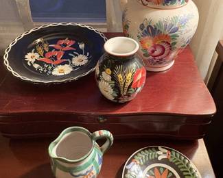 Assorted Bohemian / Czech Folk Art Pottery