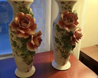 Vintage Italian Mojolica Vases