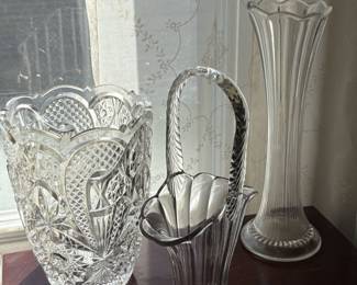 Assortment of Crystal Vases