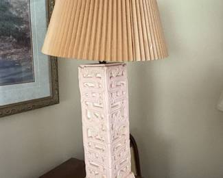 Tall Pale Pink Lamp