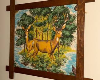 Big buck and doe Trapunto art