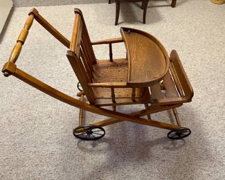 Convertible stroller/highchair manufactured by Johnson chair company Chicago 1885