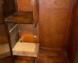 Wardrobe for hanging clothes and storage of folded clothing. 