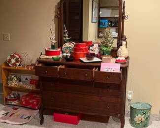 Dresser and Mirror on casters