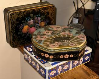 Vintage candy/cookie tins