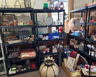 Lanterns, lighting, frames, paintings