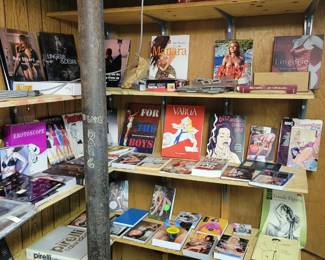 Lots of adult books, mags,dvds,vhs