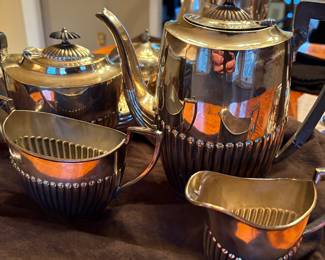 Art Deco silver teaset