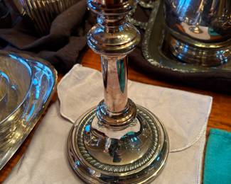 Waterford silver candlesticks