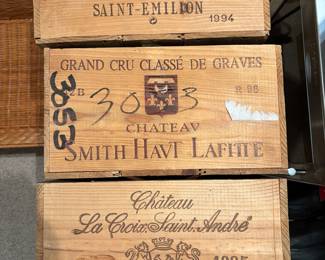 Wood wine crates