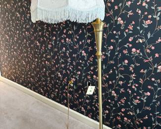 Brass floor lamp