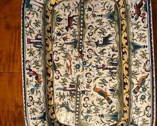 Williams Sonoma large handpainted serving platter