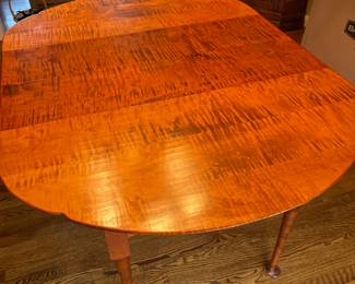 J.L. Treharn tiger maple dining table