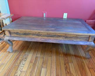 Wood coffee table