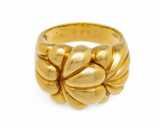 Lot 72
18K Yellow Gold Flower Design Ring, Size 9 3/4 (Neiman Marcus) 18 g 1 PC