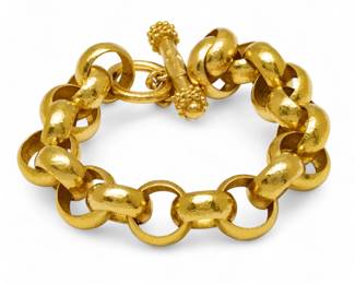 Lot 6
Elizabeth Locke (American, Est. 1988) 19K Yellow Gold Bracelet with Toggle L 8" 47 g 1 PC