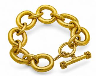 Lot 34
Elizabeth Locke (American, Est. 1988) 19k Yellow Gold Toggle Bracelet L 7.2" 81 g 1 PC