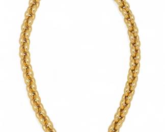 Lot 9
Chiampesan (Italy) 18K Yellow Gold Link Chain Necklace, L 18" 82 g 1 PC