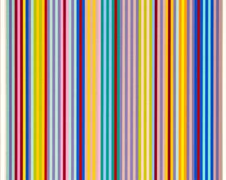 Lot 1031
Gene Davis (American, 1920-1983) Serigraph on Canvas Laminated on Board 1969, 'Battle for Grown Ups (from Series II)', H 31.1" W 20"