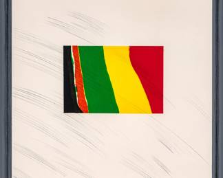 Lot 1024
David Hockney (English, B. 1937) Lithograph in Colors on Wove Paper 1965, 'Picture of a Pointless Abstraction Framed Under Glass, from a Hollywood Col