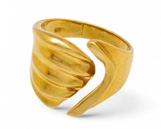 Lot 71
18K Yellow Gold Wrap Around Ring, Italy, Size 9 1/2, 18 g 1 PC