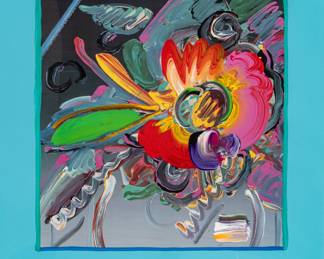 Lot 1041
Peter Max (American, B. 1937) Mixed Media on Paper, 'New York Flower Show', H 21.75" W 19" Frame Size: H 36.5" W 33.5"