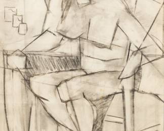 Lot 4024
Rose Kuper (American, 1888-1987) Charcoal Drawing, Ca. 1930, 'Cubist Nude I', H 24" W 18.25" Frame Size: H 35.5" W 29.25" Depth 1"
