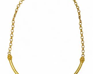 Lot 22
18K Gold Chain with Curved Tube Necklace 41 g 1 PC