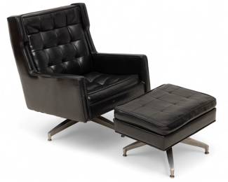 Lot 1069
In the Style of Erhardsen & Andersen, Mid-Century Modern "Siesta" Lounge Chair and Ottoman 20th Cen., 2 PCS