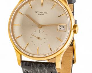 Lot 5
Patek Philippe (Geneva) Calatrava 18 Kt Yellow Gold Wrist Watch, Ca. 1960's