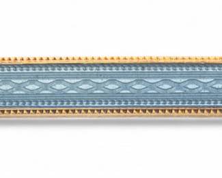 Lot 27
14K Yellow Gold And Guilloche Enamel Bar Pin W 0.02" L 1.9" 3 g