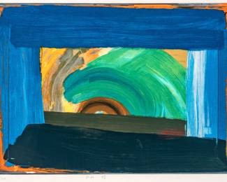 Lot 1023
Howard Hodgkin (British, 1932-2017) Screenprint in Colors on Somerset Paper 1995, 'Gossip', H 29" W 40.75"