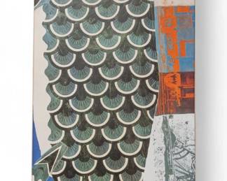 Lot 1033
Robert Rauschenberg (Canada, B. 1925) Mixed Media Silkscreen on 7 Ply Canadian Maple Wood 2016, 'Double Luck (1st Edition)', H 32" W 8" Depth 2" 1 PC