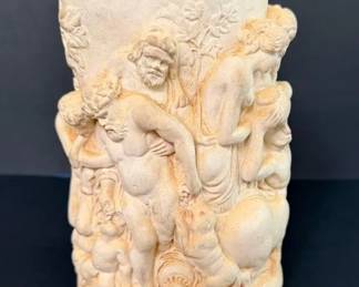 Classical Style Figural Relief Vase 