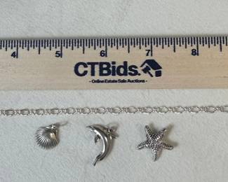 Fun Sterling Silver Jewelry Lot Charms, Pendant  Accessories