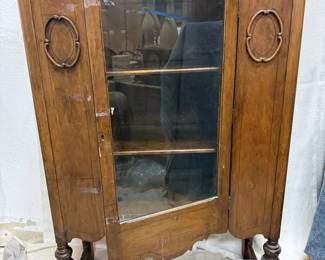 Antique Glass Door Display Cabinet Restoration Project