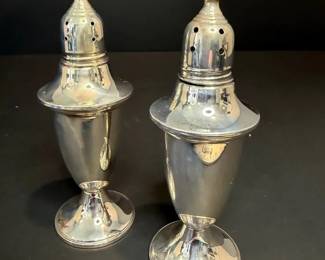 Empire Sterling Weighted Salt Pepper Shakers  5 Vintage Pair