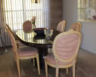 MCM Agate Pedestal Dining Table