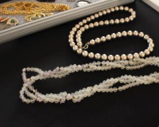 Silver Color Beads (sp?) and Dressy necklace