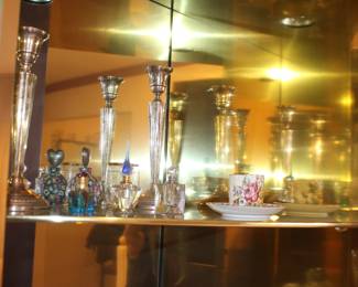 Perfume Bottle, Candle Holders, Cup Saucer