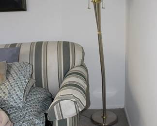 Sofa Bed and Floor Lamp