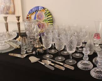 Waterford Stemware, S Ps, Pedestal Dish, Servers, Colorful Dish, Candle Holders