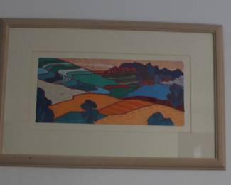 Signed Fra,ed Landscape Scene Art SIgned