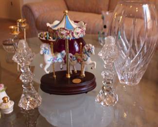 Carousel Horses, Vase, Crystal