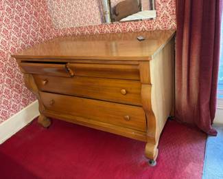 Empire style low boy dresser (Oak)