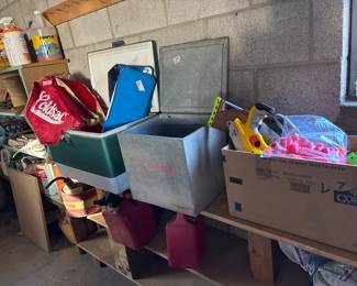 Ice chests, outdoor toys