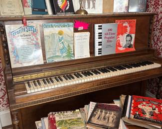 Kimball Piano and vintage sheet music