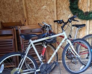 Bicycles & Wooden Folding Chairs 